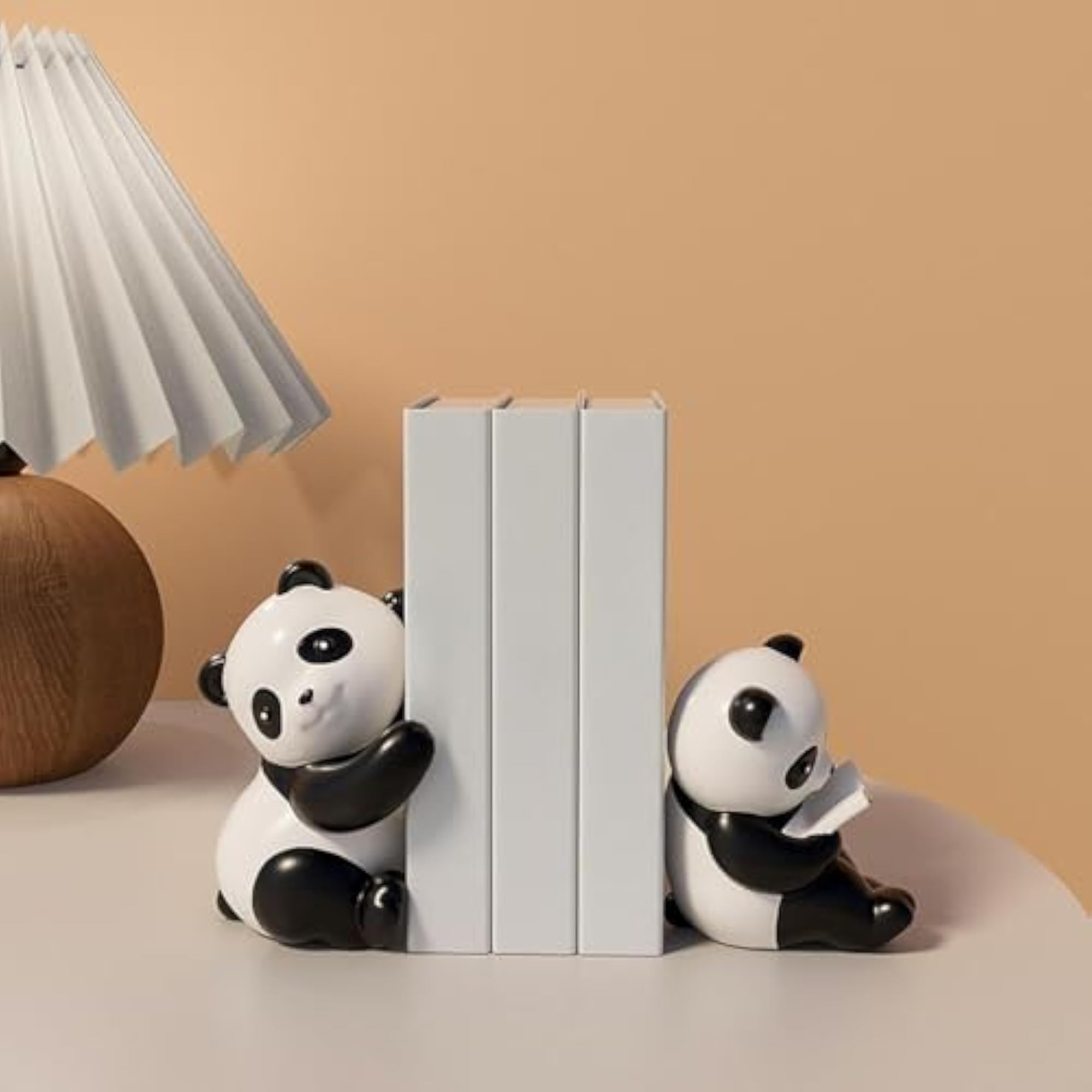 Panda Bookends Statuettes Craft for Bedroom Decor
